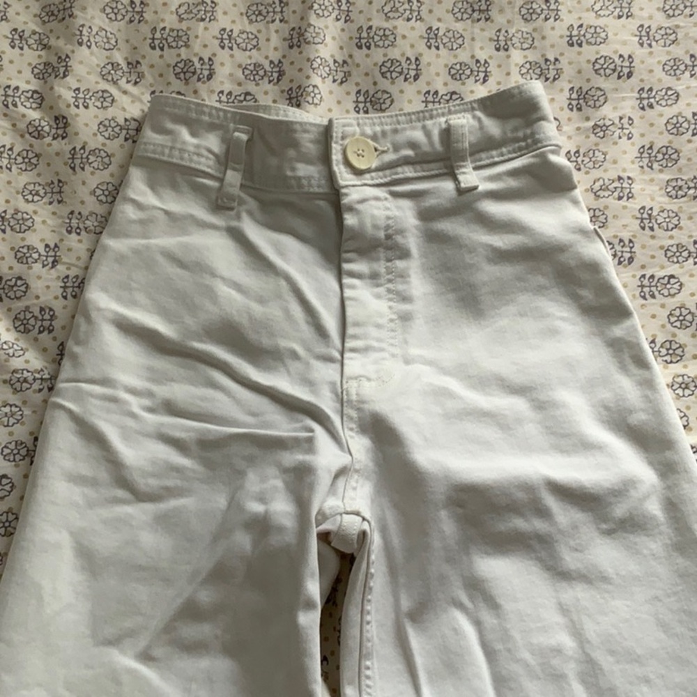 White Zara marine straight jeans